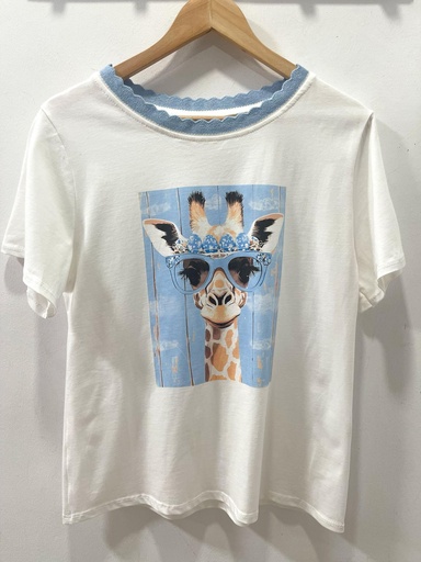 [1000001] Camiseta jirafa (Azul)