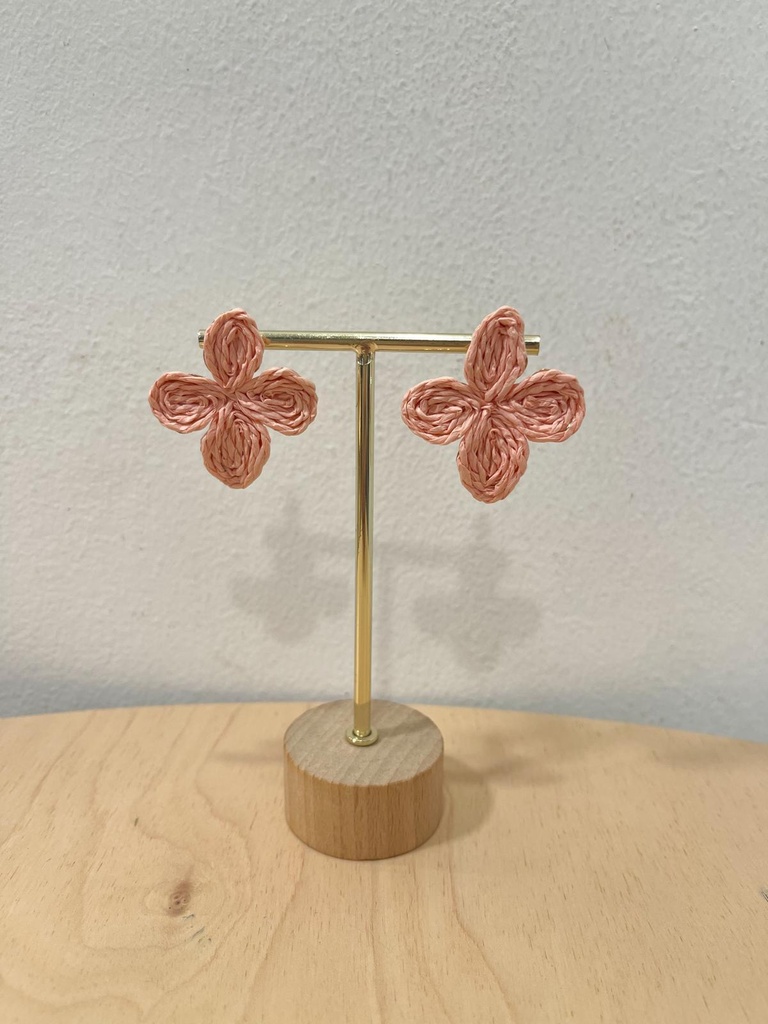 Pendiente flor papel