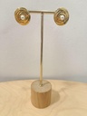 Pendiente perla dorado