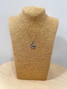 Collar luna y sol plateado
