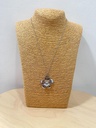 Collar flor plateado
