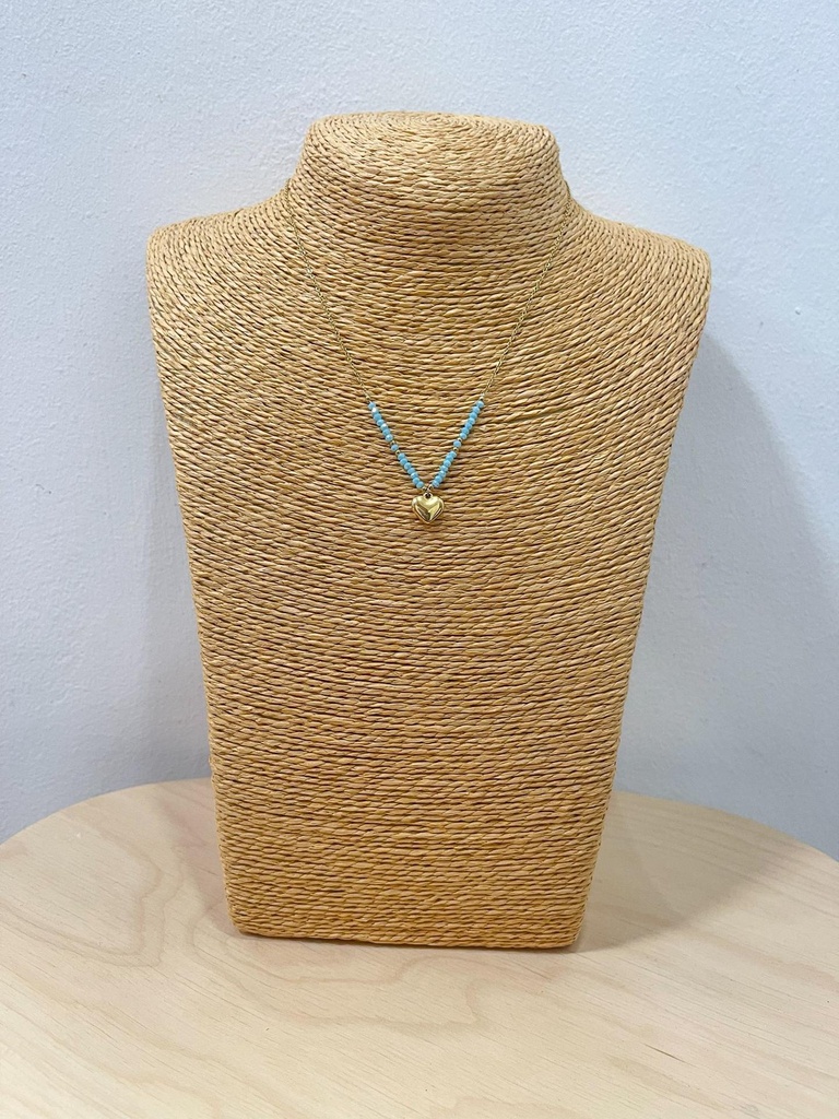 Collar corazón dorado