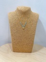 Collar corazón dorado