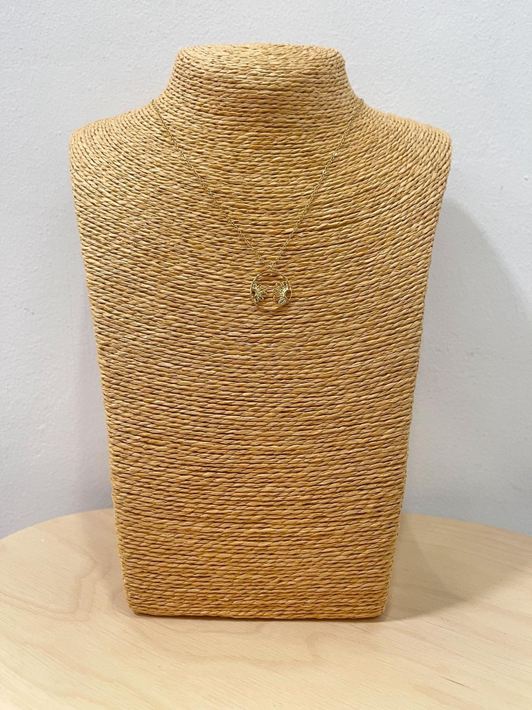 Collar flor dorado