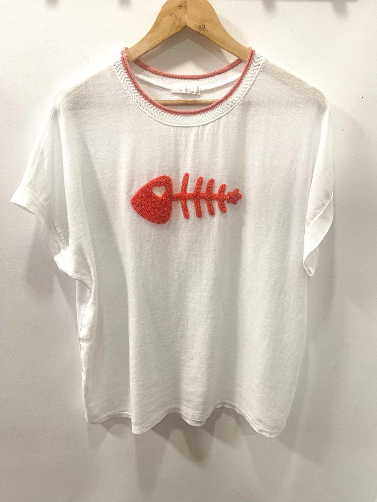 Camiseta pescado lino