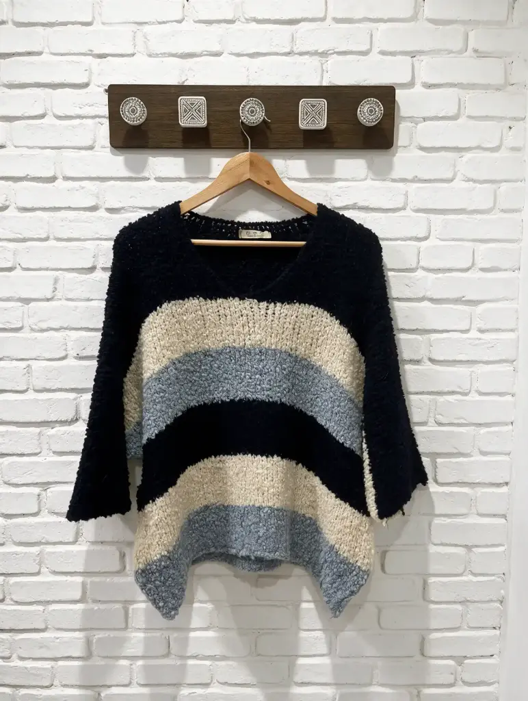 Jersey Cuello Pico Rayas