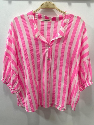 Camisa rayas cuello pico