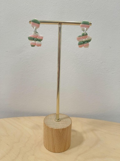 Pendiente artesanal flor 