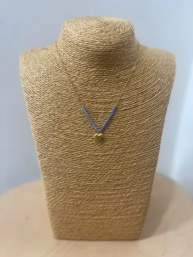 Collar corazón dorado