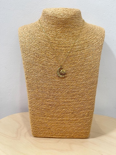 [1000195] Collar luna y sol dorado