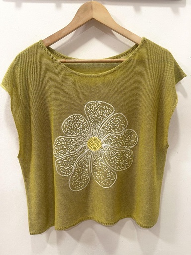 Camiseta punto flor
