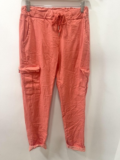 [1000256] Pantalón cargo coral