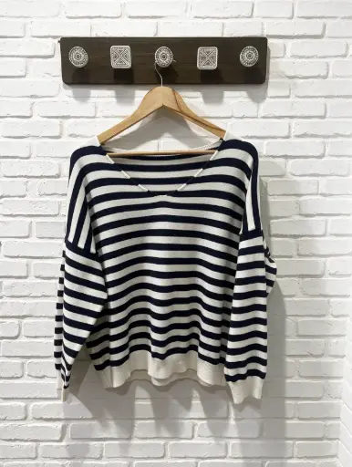 [1000340 / 1000341] Jersey Rayas Cuello Pico